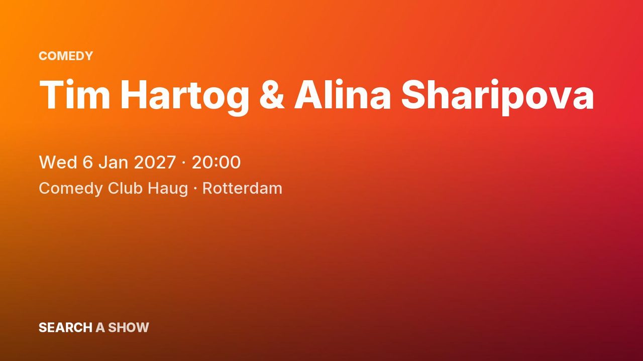 Poster: Tim Hartog & Alina Sharipova, Rotterdam