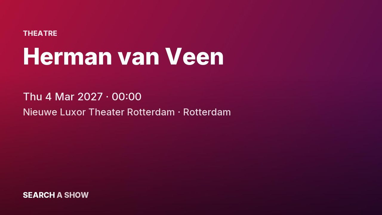 Poster: Herman van Veen, Rotterdam
