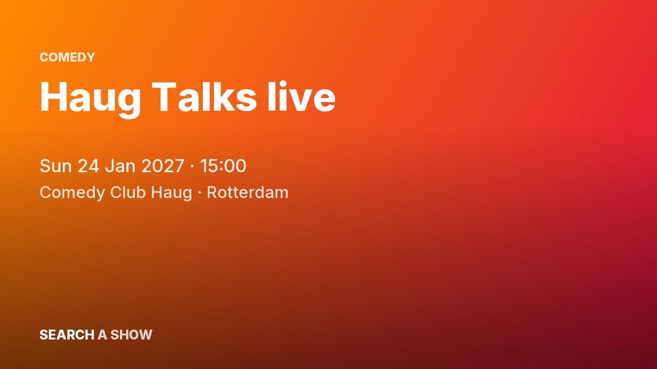 Poster: Haug Talks live with Daan van der Hoeven +2, Rotterdam