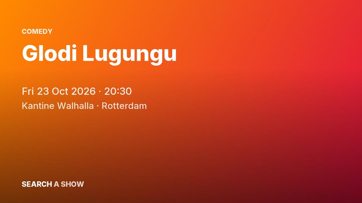 Poster: Glodi Lugungu, Rotterdam