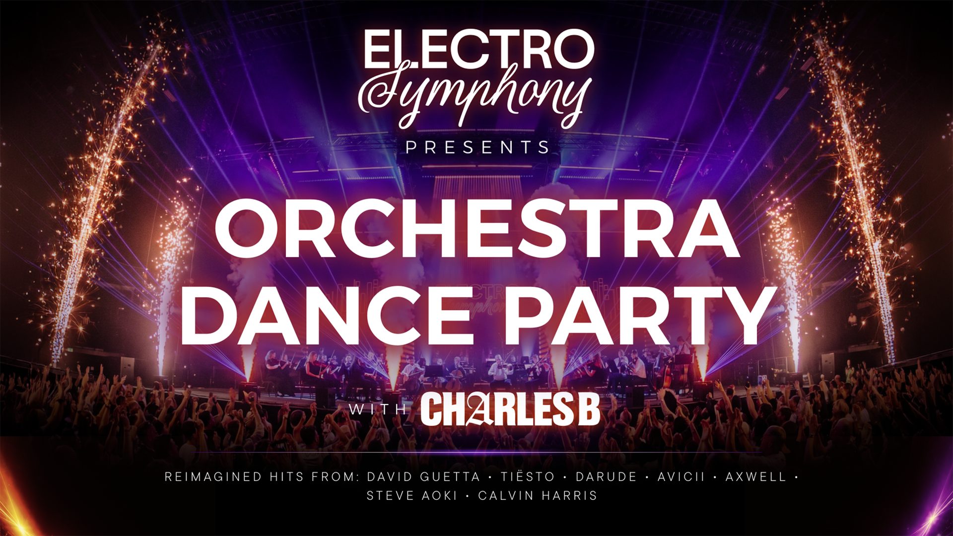 Poster: ELECTRO SYMPHONY: ORCHESTRA DANCE PARTY with Charles B, Amsterdam