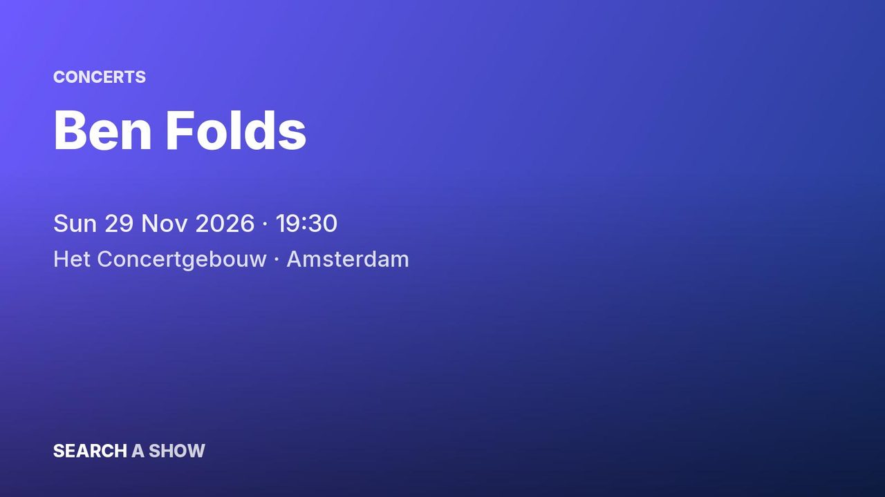 Poster: Ben Folds, Amsterdam
