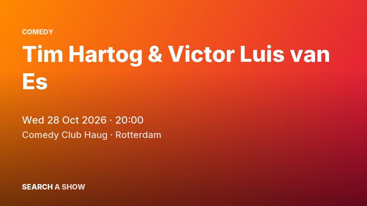 Poster: Tim Hartog & Victor Luis van Es, Rotterdam