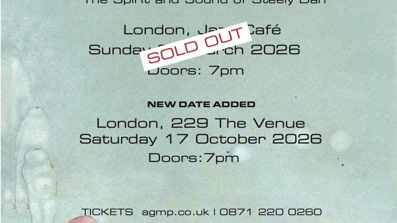 Poster: NEARLY DAN PERFORM STEELY DAN, London