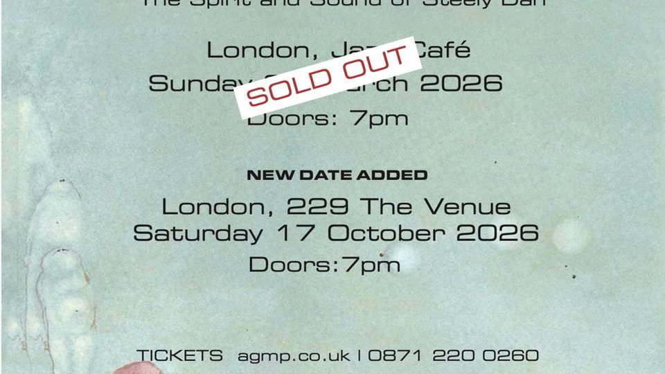 Poster: NEARLY DAN PERFORM STEELY DAN, London