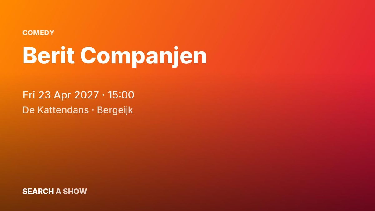 Poster: Berit Companjen, Bergeijk