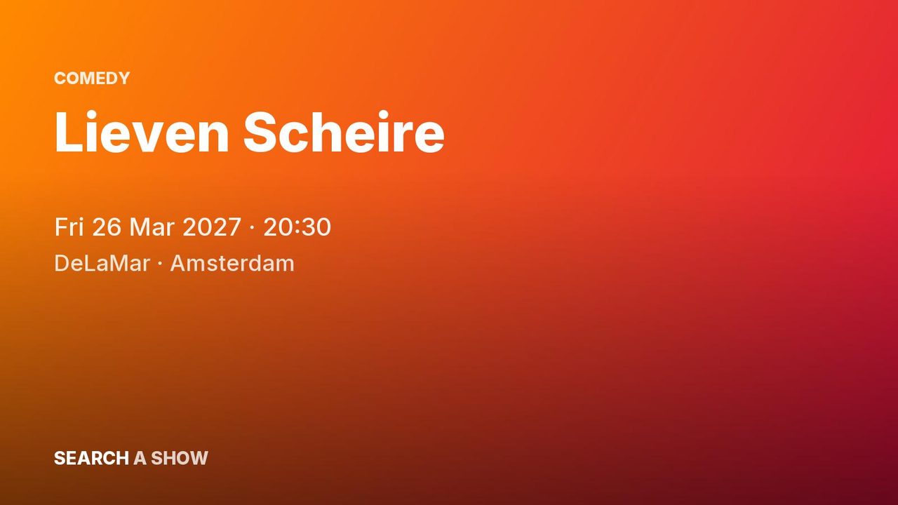 Poster: Lieven Scheire, Amsterdam
