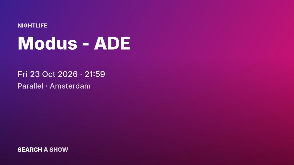 Poster: Modus - ADE with LB aka LABAT +3, Amsterdam
