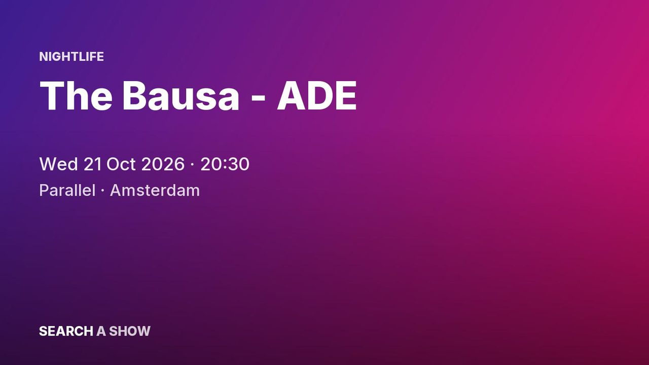 Poster: The Bausa - ADE, Amsterdam