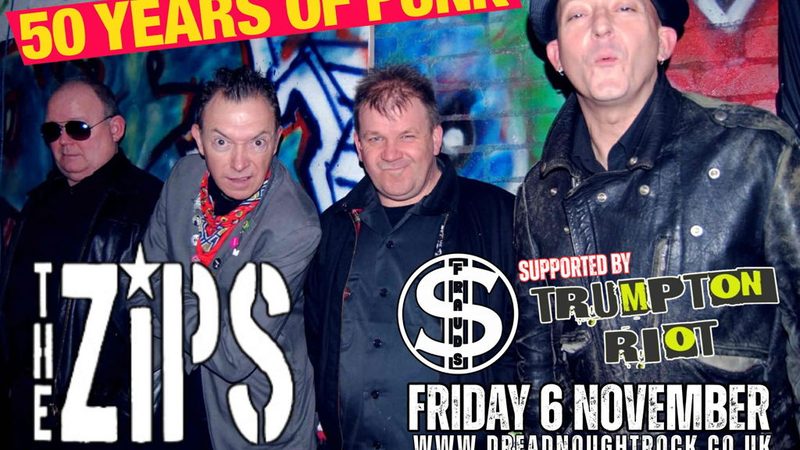 Poster: 50 Years of Punk with THE ZIPS - The Frauds - Trumpton Riot, Bathgate