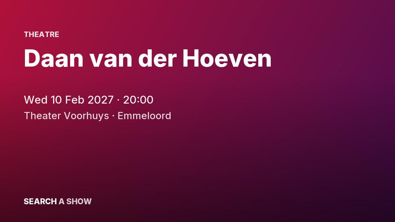 Poster: Daan van der Hoeven, Emmeloord