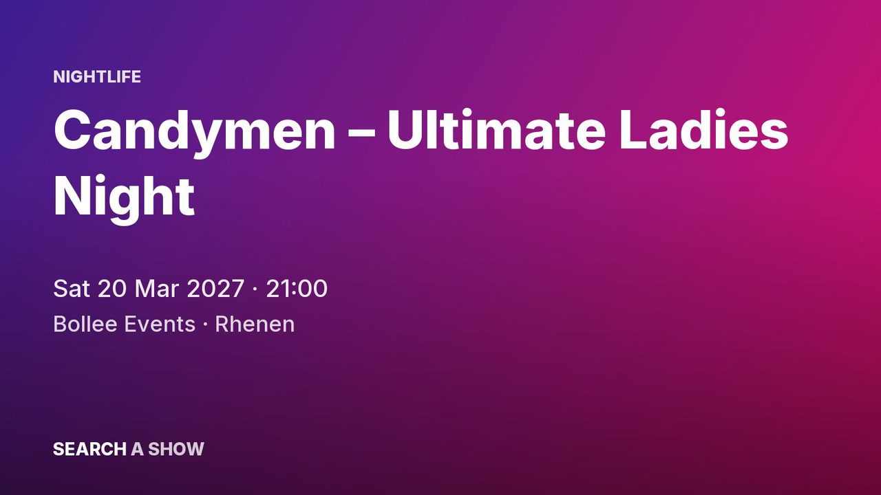 Poster: Candymen – Ultimate Ladies Night, Rhenen