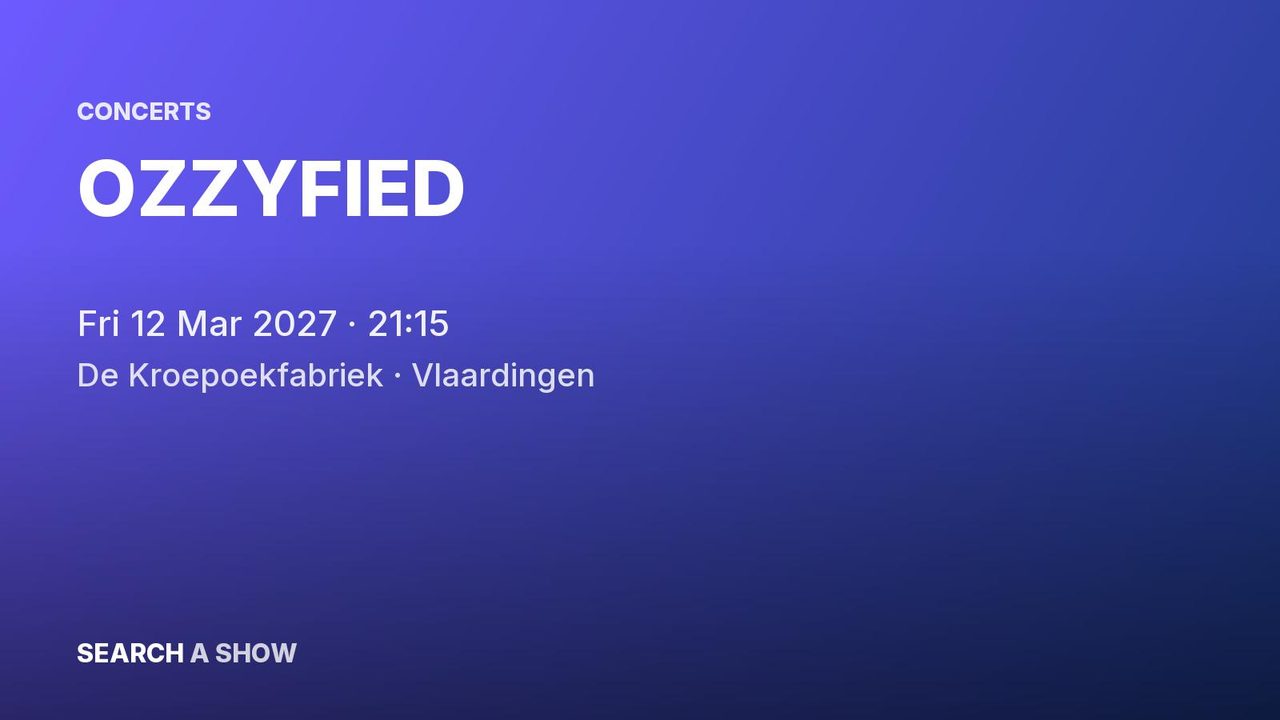 Poster: OZZYFIED, Vlaardingen