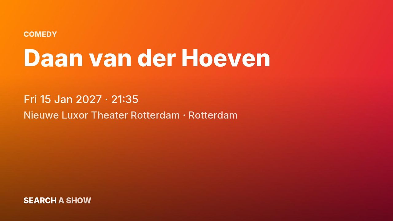 Poster: Daan van der Hoeven, Rotterdam