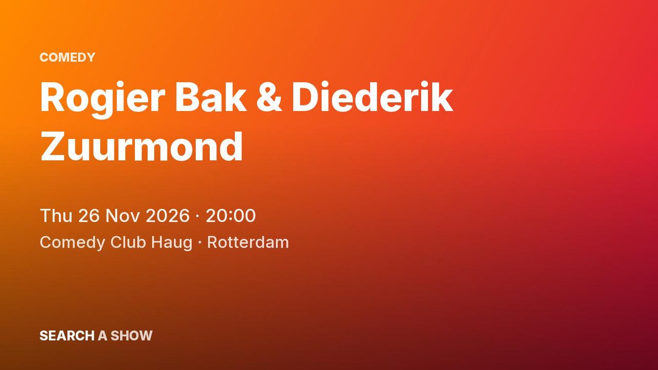 Poster: Rogier Bak & Diederik Zuurmond, Rotterdam