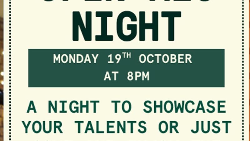 Poster: The Old Bar Open Mic Night, Leeds