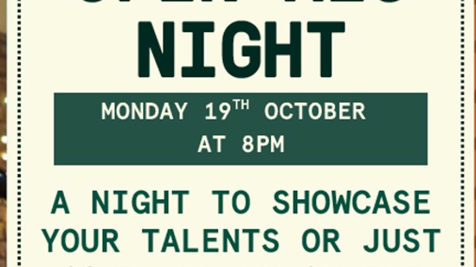 Poster: The Old Bar Open Mic Night, Leeds