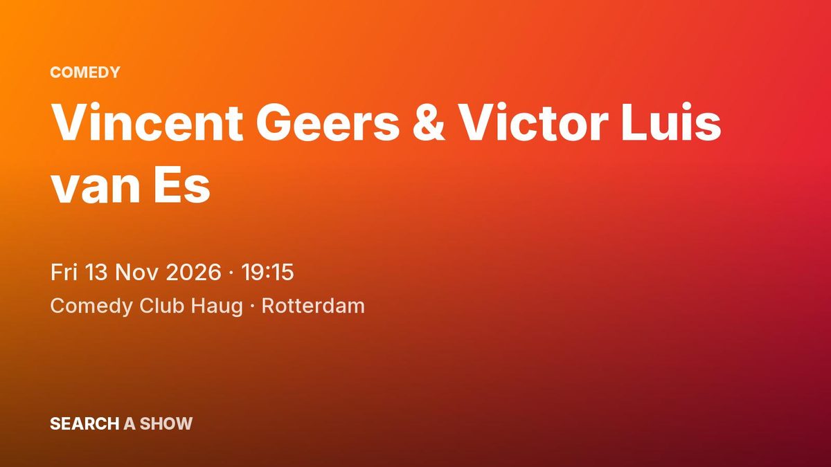 Poster: Vincent Geers & Victor Luis van Es, Rotterdam