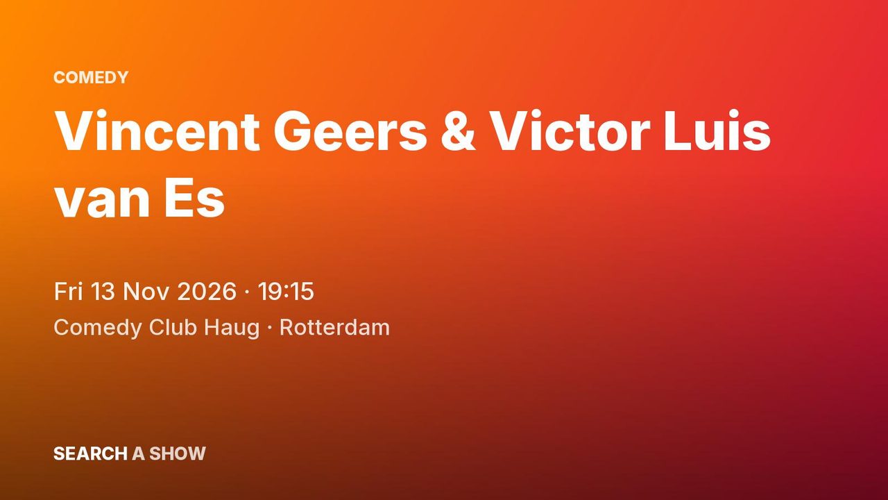 Poster: Vincent Geers & Victor Luis van Es, Rotterdam