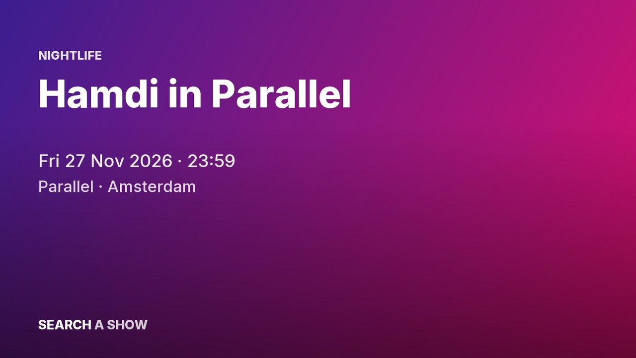 Poster: Hamdi in Parallel, Amsterdam