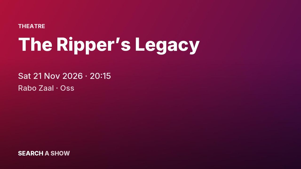 Poster: The Ripper’s Legacy with Moordmysterie, Oss