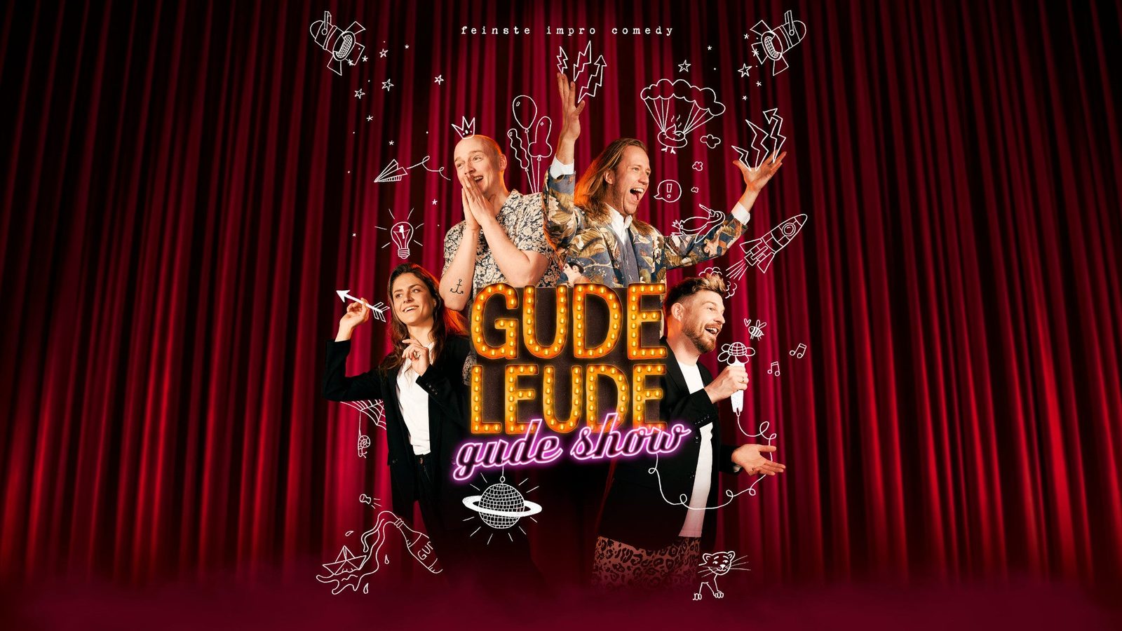 Poster: Feinste Impro Comedy „Gude Leude vs. KI", Cloppenburg