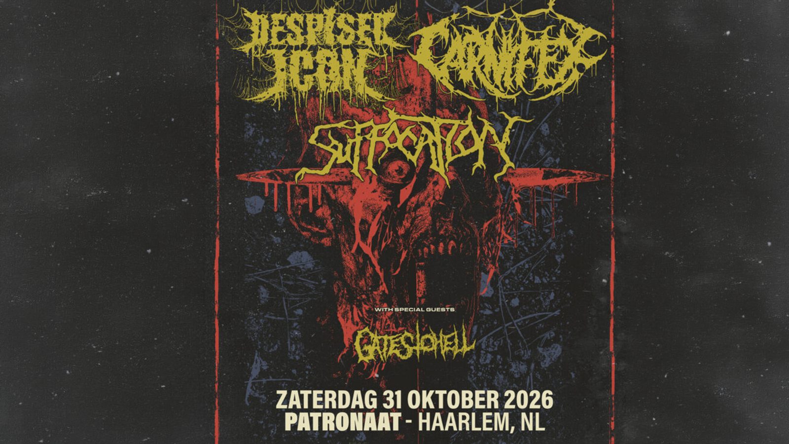 Poster: Despised Icon + Carnifex + Suffocation + Gates To Hell, Haarlem