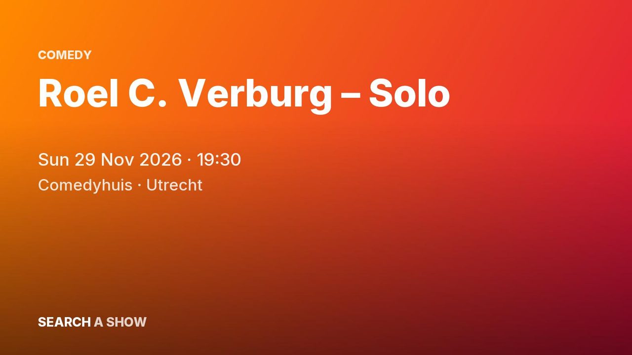 Poster: Roel C. Verburg – Solo, Utrecht