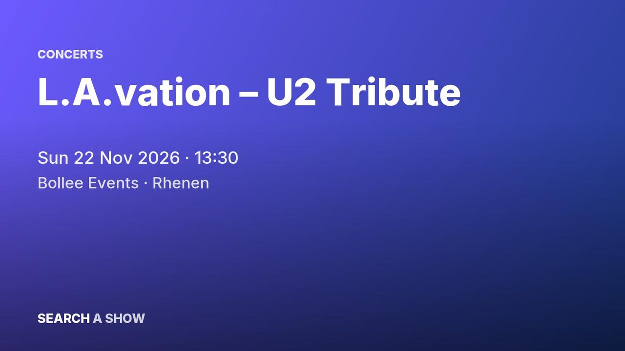 Poster: L.A.vation – U2 Tribute, Rhenen