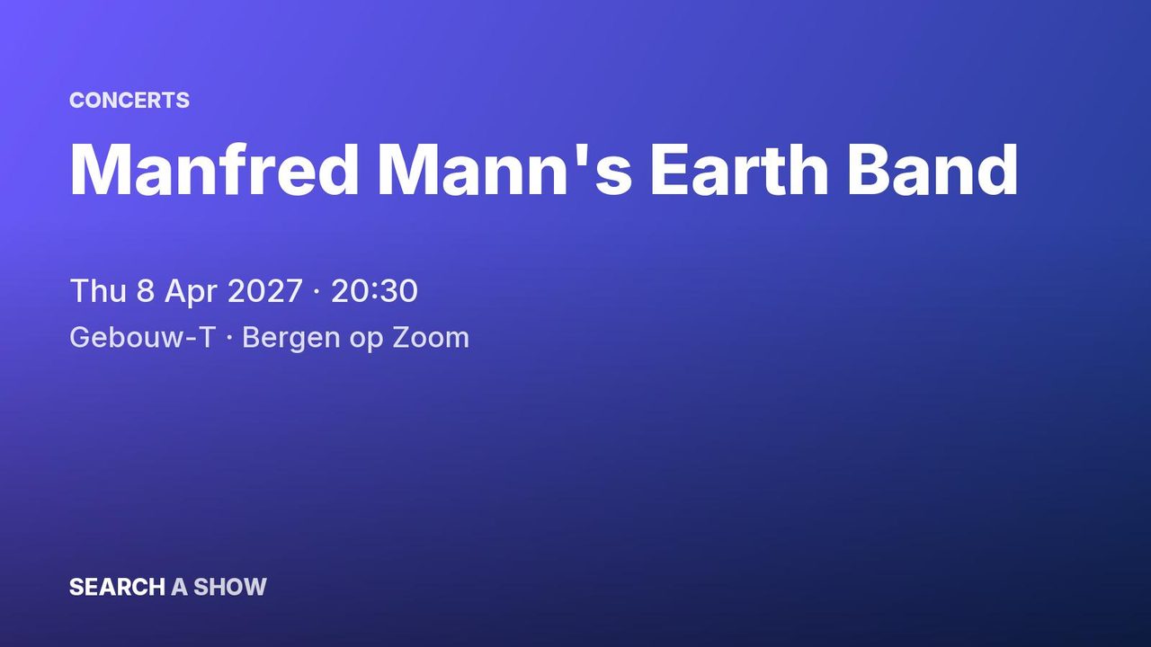 Poster: Manfred Mann's Earth Band, Bergen op Zoom