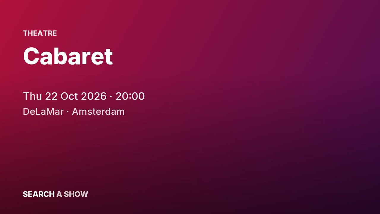 Poster: Cabaret with Chantal Janzen +20, Amsterdam