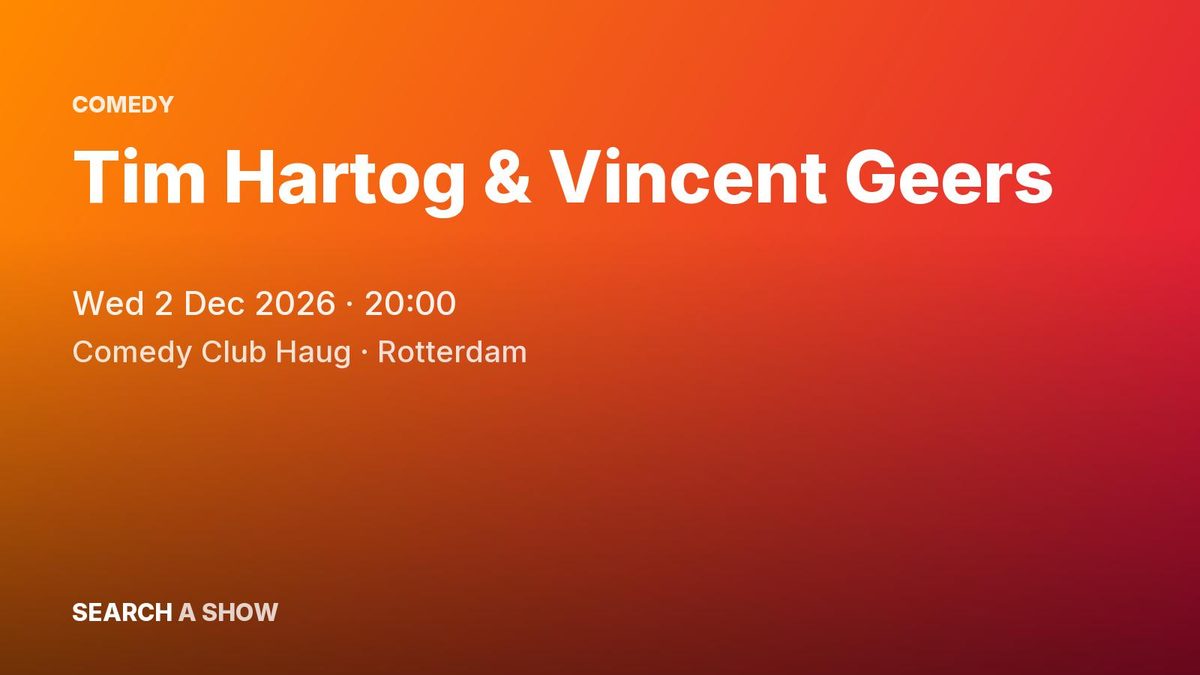 Poster: Tim Hartog & Vincent Geers, Rotterdam