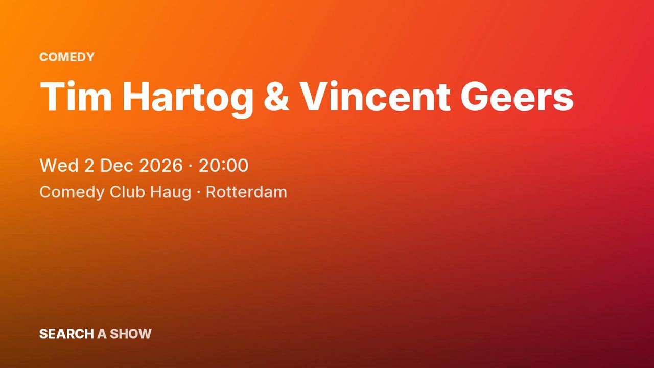 Poster: Tim Hartog & Vincent Geers, Rotterdam