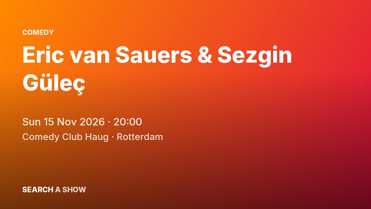 Poster: Eric van Sauers & Sezgin Güleç, Rotterdam