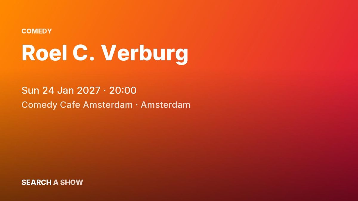 Poster: Roel C. Verburg, Amsterdam