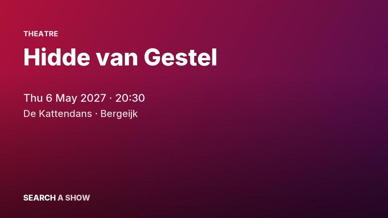 Poster: Hidde van Gestel, Bergeijk