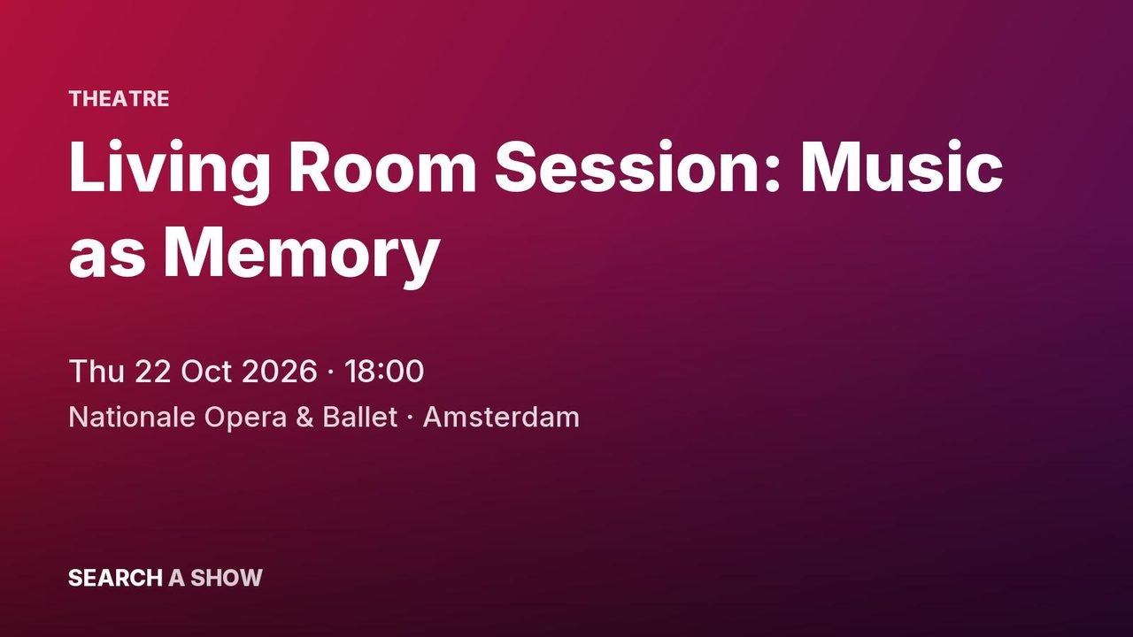 Poster: Living Room Session: Music as Memory with Randprogrammering, Amsterdam