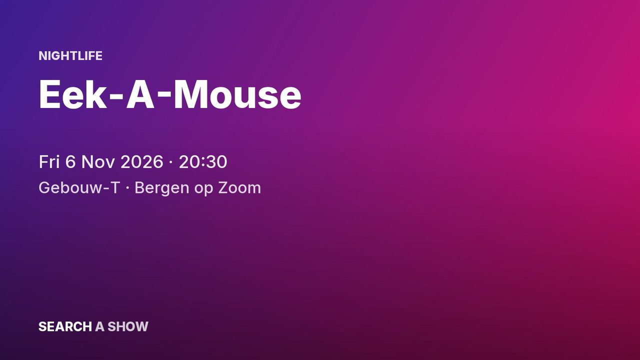 Poster: Eek-A-Mouse, Bergen op Zoom