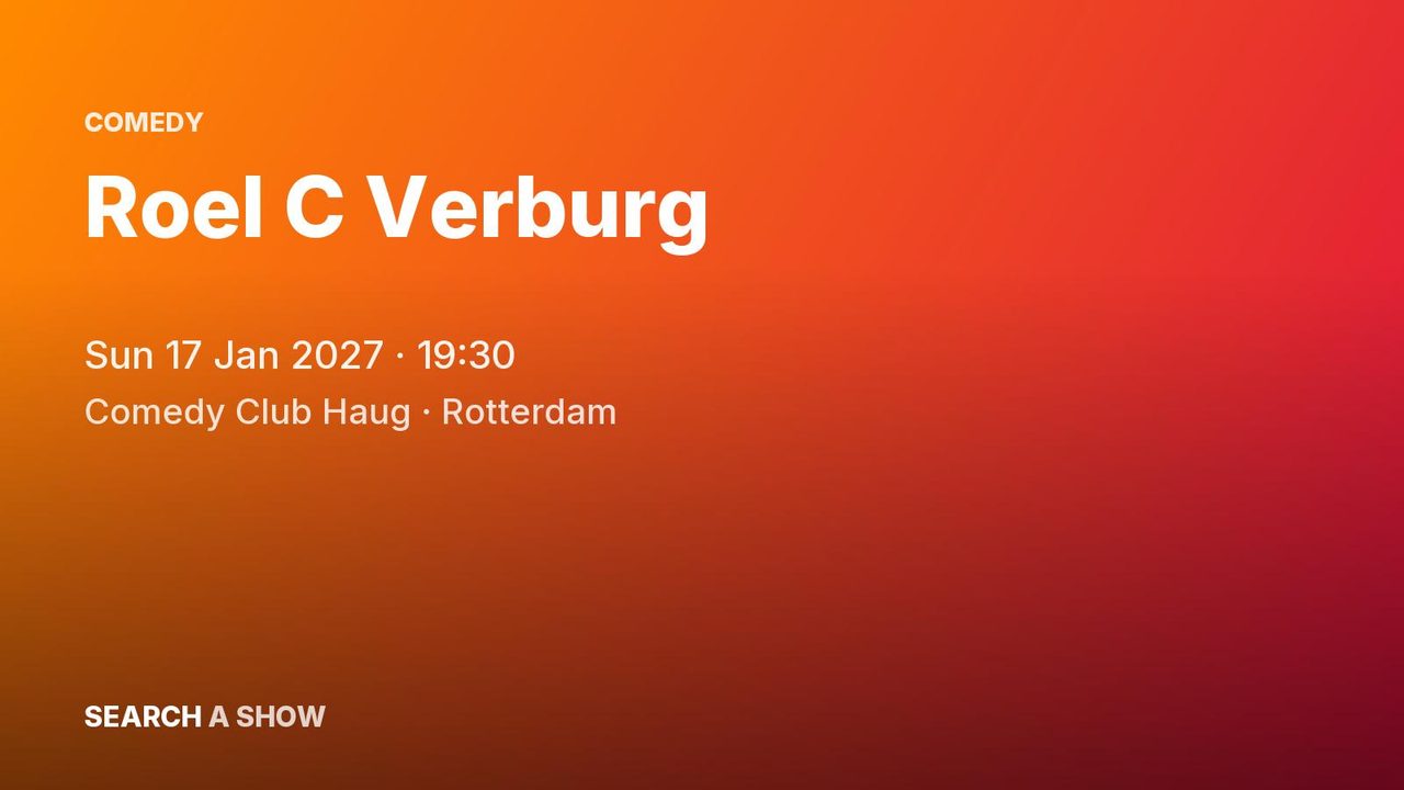Poster: Roel C Verburg, Rotterdam