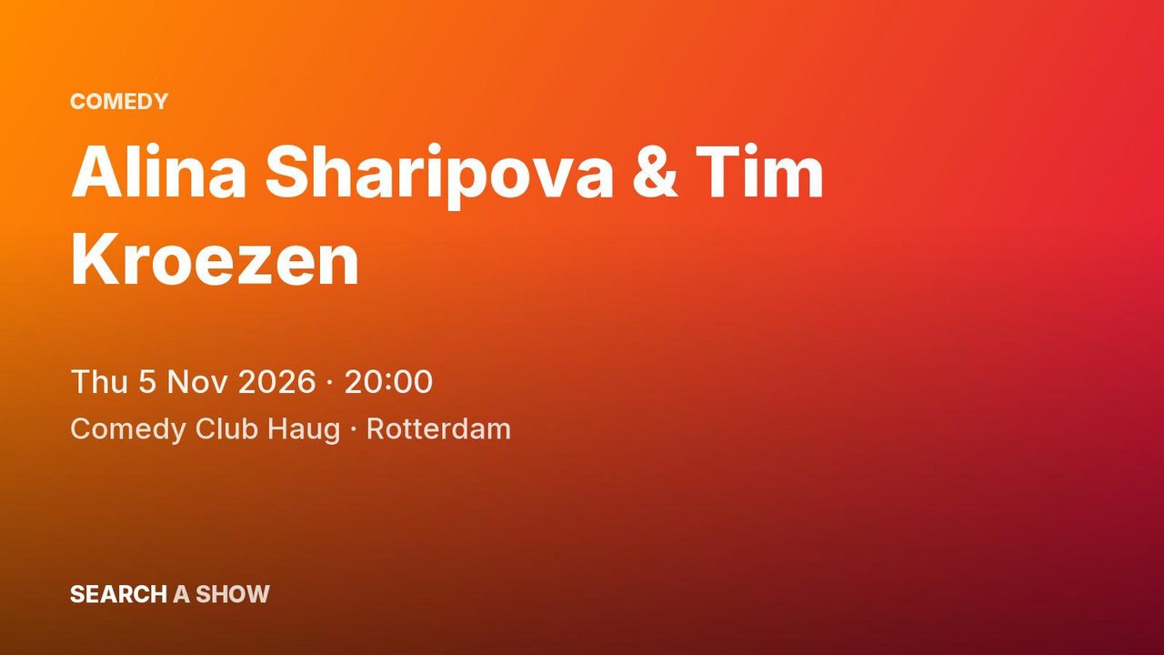 Poster: Alina Sharipova & Tim Kroezen, Rotterdam