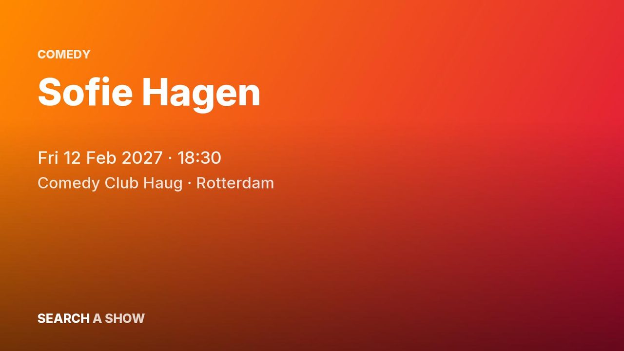 Poster: Sofie Hagen, Rotterdam