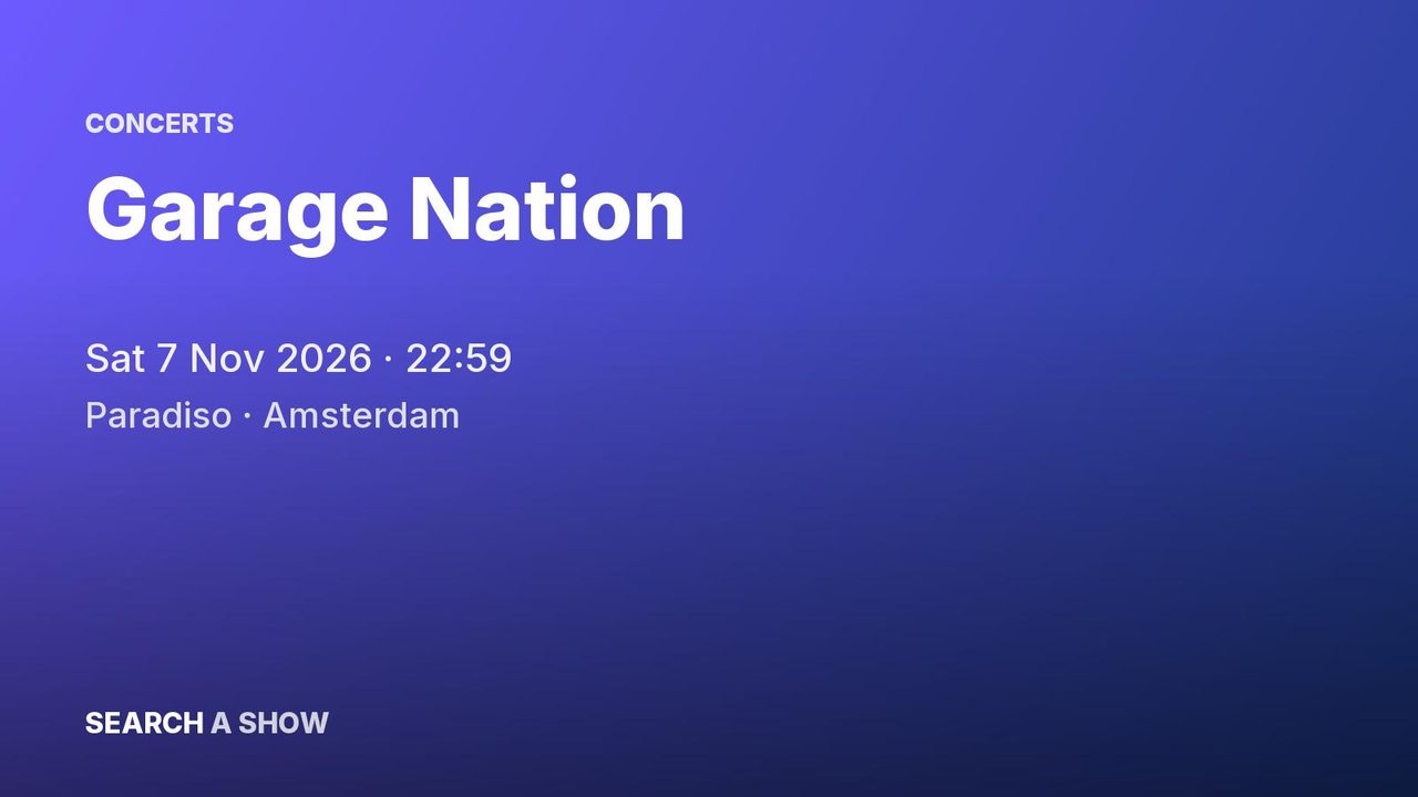 Poster: Garage Nation with Lisa Maffia & Romeo, Amsterdam