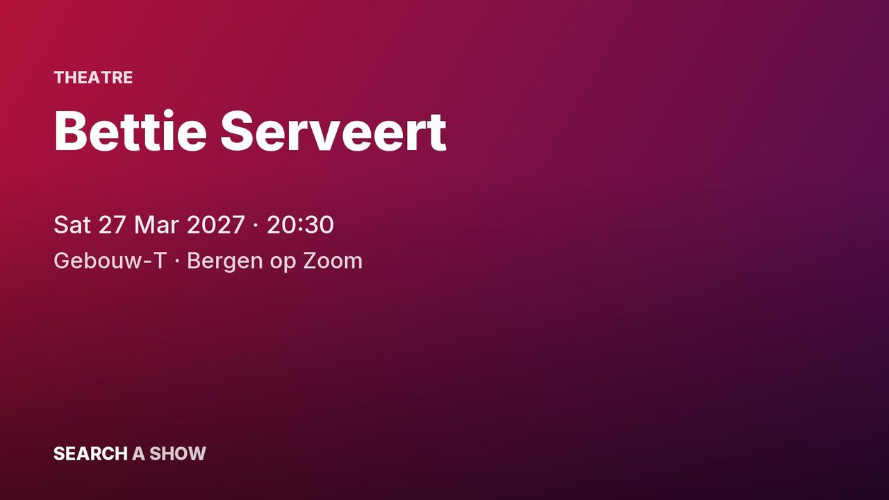 Poster: Bettie Serveert, Bergen op Zoom