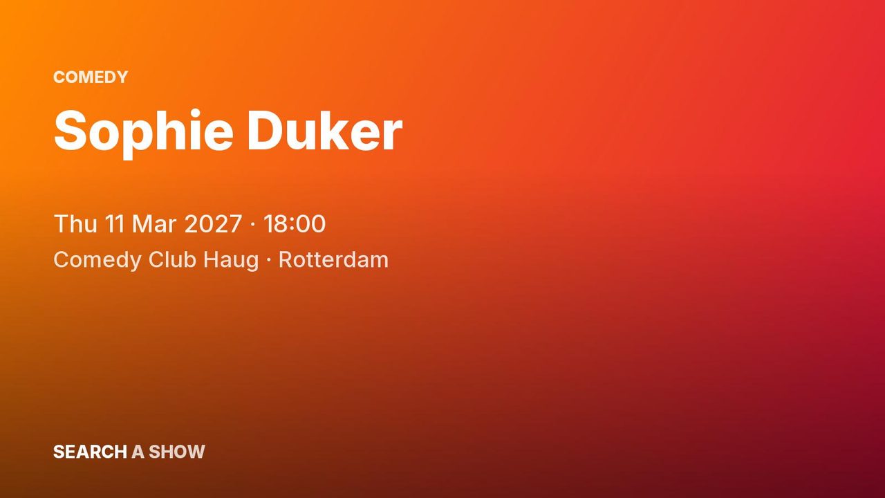 Poster: Sophie Duker, Rotterdam