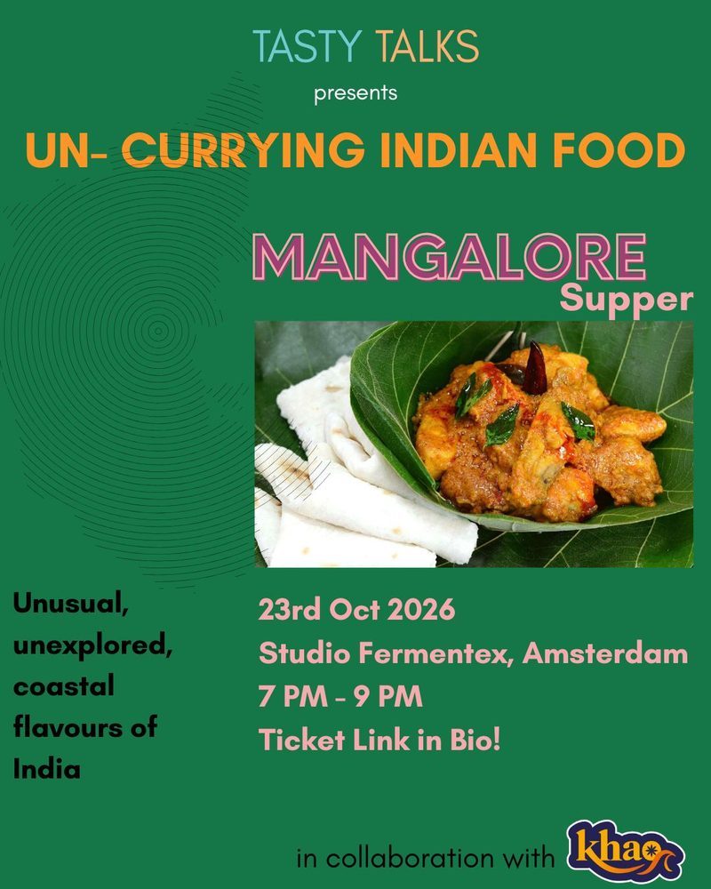 Poster: Un-currying Indian Food – Mangalorean Supper, Amsterdam