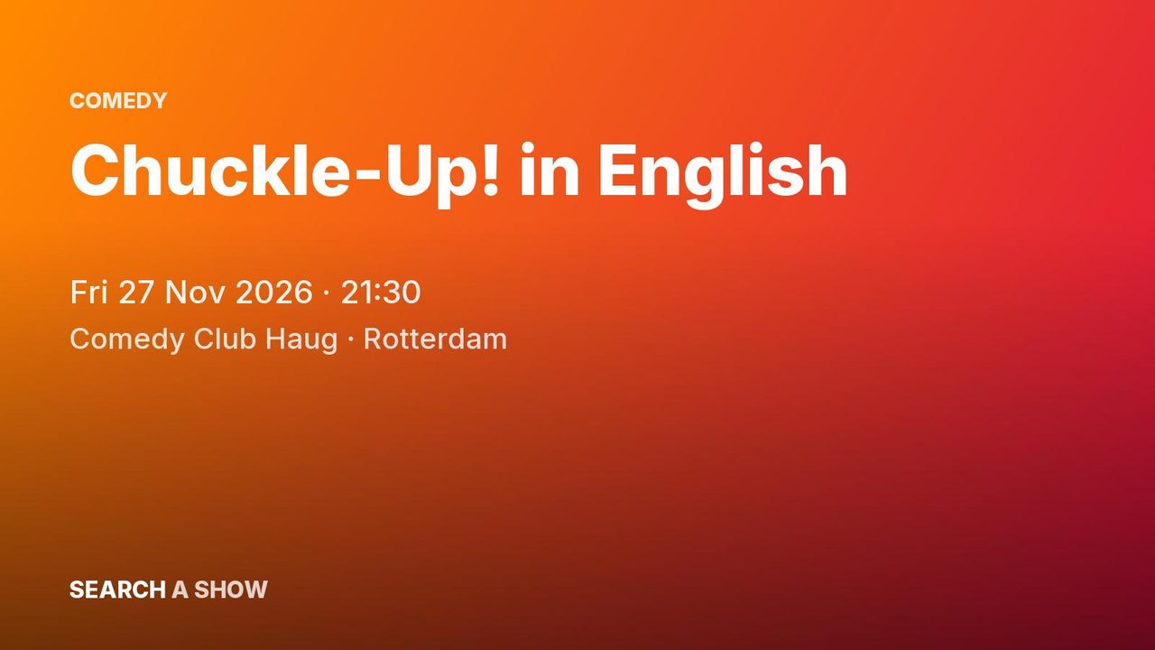 Poster: Chuckle-Up! in English with Daniel Yazbek, Rotterdam
