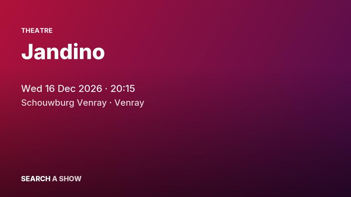 Poster: Jandino, Venray