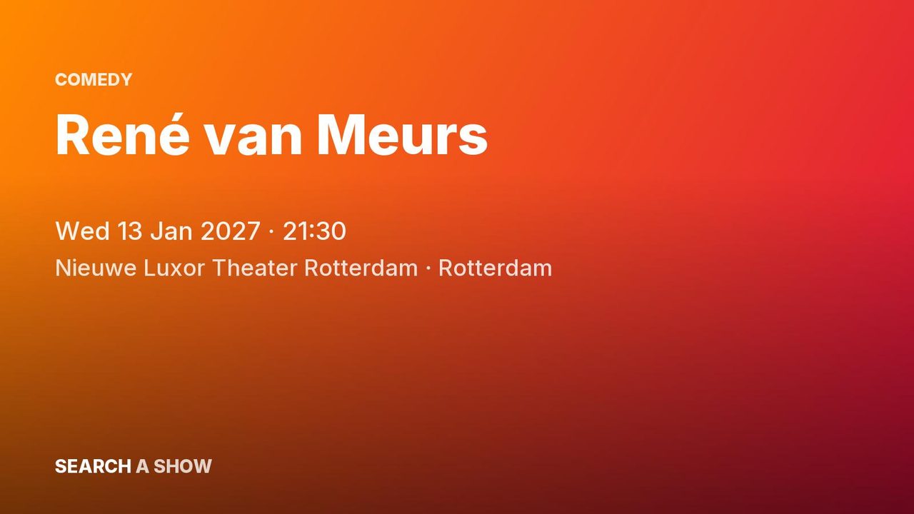 Poster: René van Meurs, Rotterdam