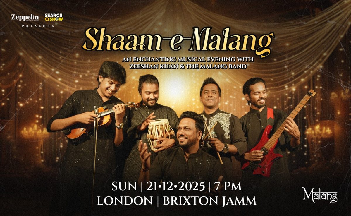 Poster: Shaam-E-Malang By Zeeshan Khan Live in London