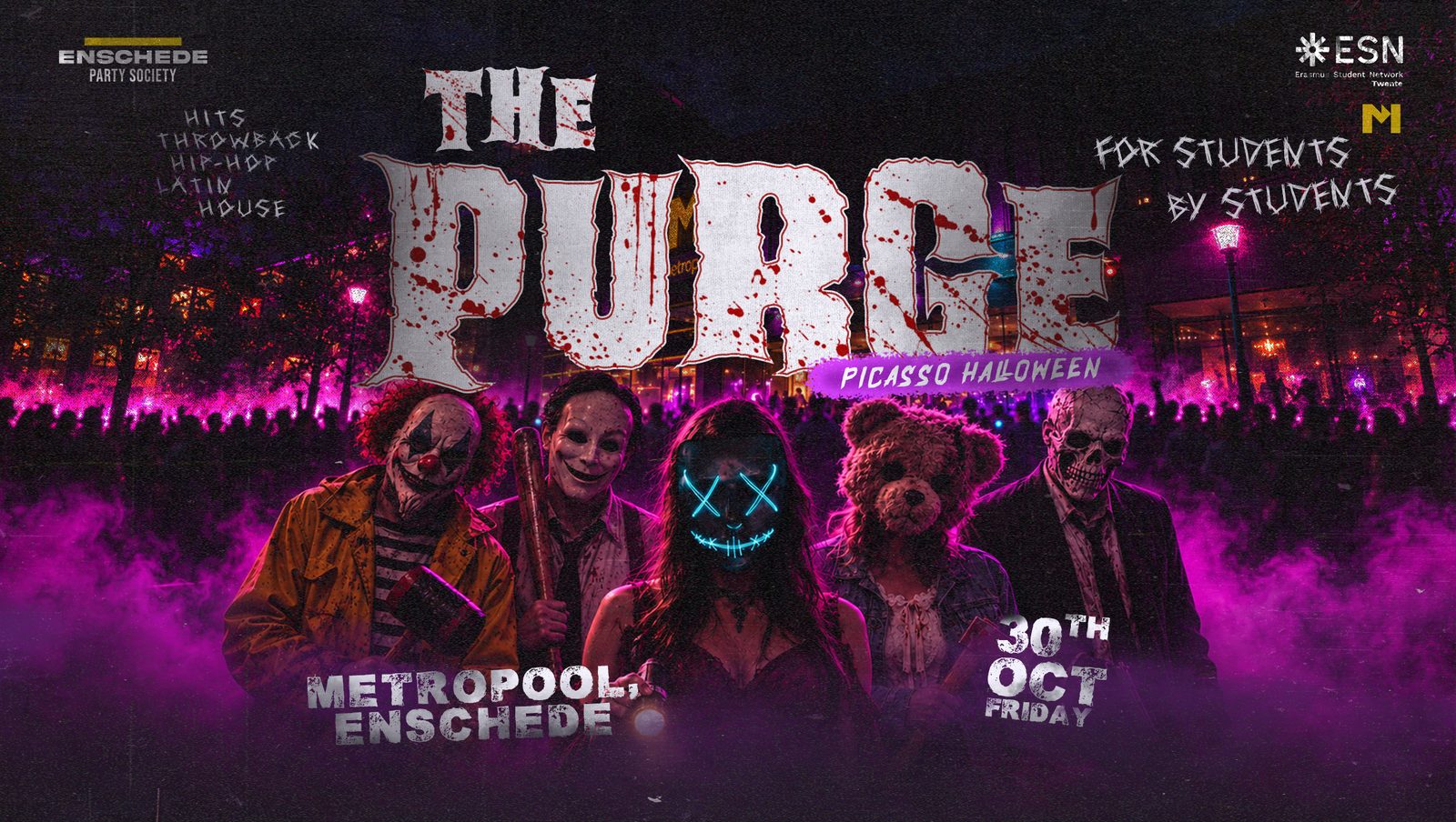 Poster: EPS x ESN Twente Halloween with Enschede Party Society, Enschede